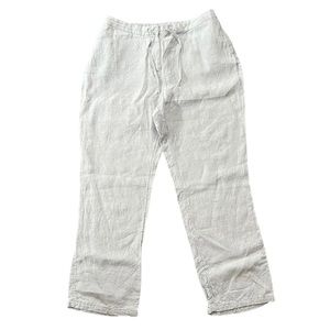 Boden 100% Linen Pants, Cream, Women’s 10 R